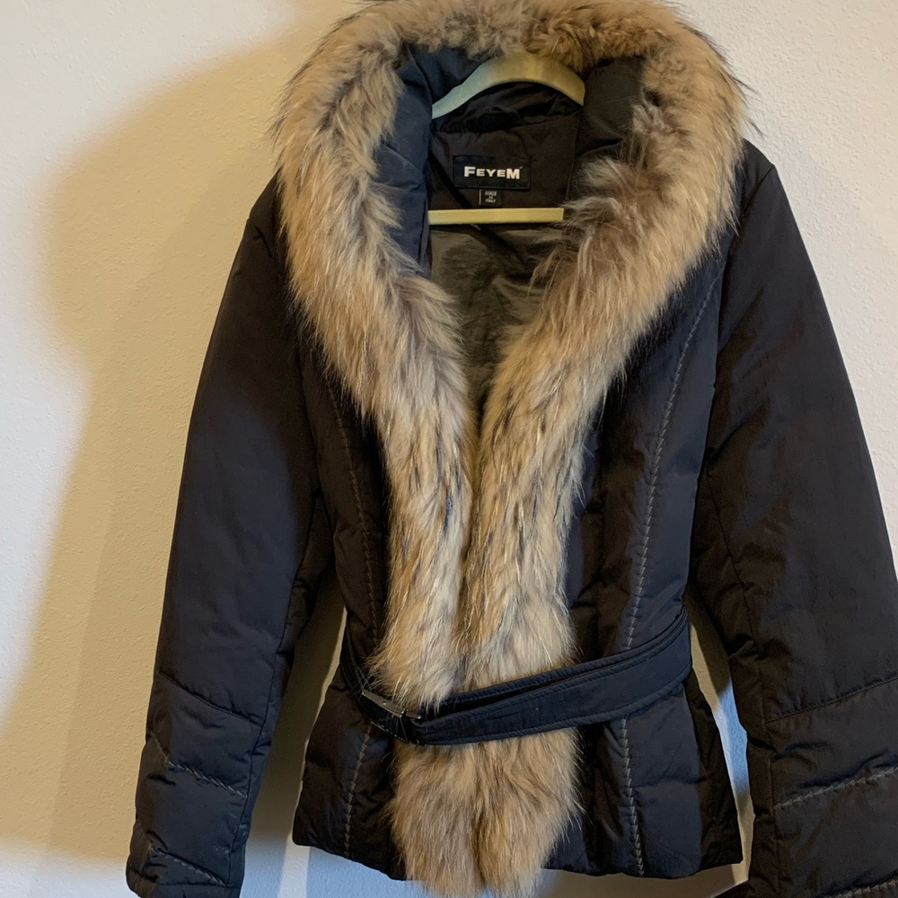 Feyem Italian down and fur coat